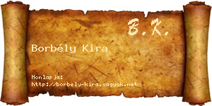 Borbély Kira névjegykártya