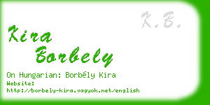 kira borbely business card